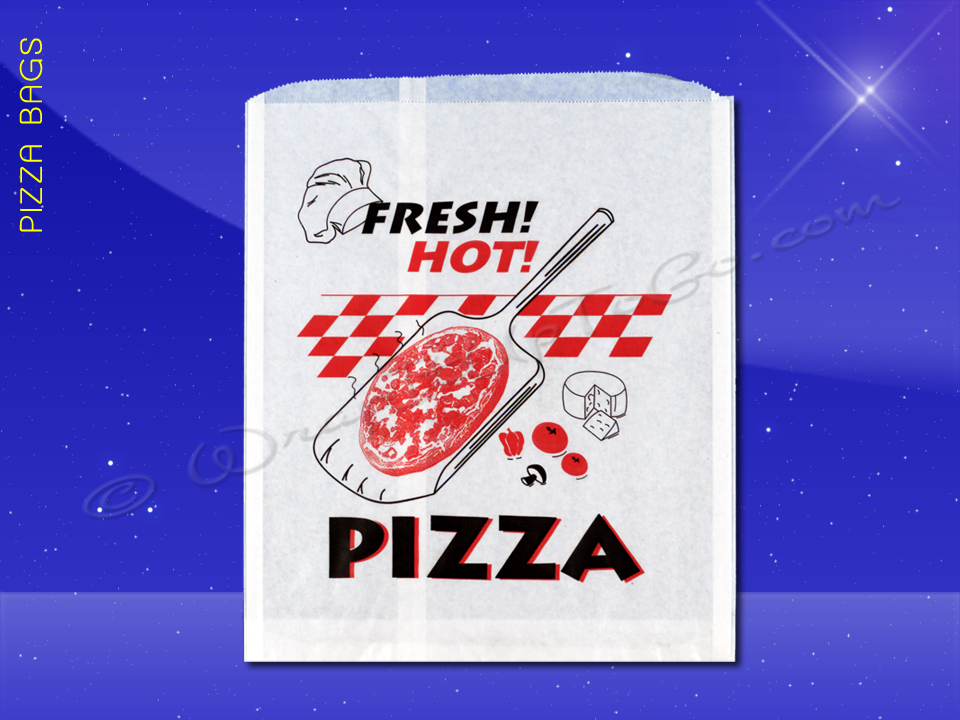 Pizza Bags 19 x 2 x 24 Printed Fresh Hot Pizza Wrap It Up To Go