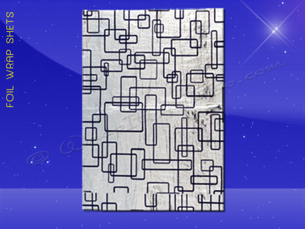 Foil Wrap Sheets – 10-1/2 x 13 – Blue Pattern 1