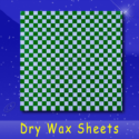 Fischer Paper Products 1616 Dry Wax Sheets 12 x 12 Green Checkerboard