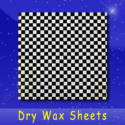 Fischer Paper Products 1621 Dry Wax Sheets 12 x 12 Black Checkerboard