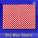 Fischer Paper Products 1624 Dry Wax Sheets 12 x 16 Red Checkerboard