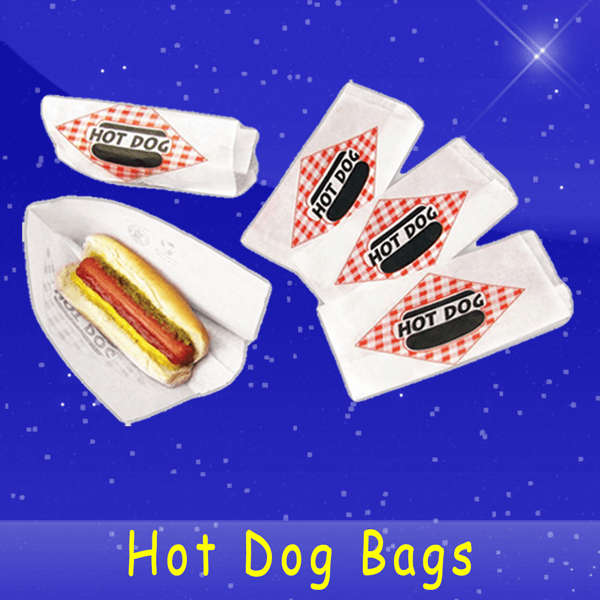 Fischer Paper Products 702 Hot Dog Bags Double Opening 3-1/2 x 2-1/4 x 8-1/4 Plain