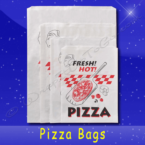 Fischer Paper Products 2025 Pizza Bags 16 x 2 x 20 Printed Fresh Hot Pizza